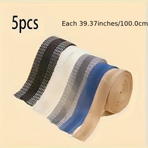 TEMU 5롤 셔틀 접착 헴 테이프, 1줄당 100cm, 정장·청바지용, 패션 스타일, 재봉 필요 없는 간편한 수선 액세서리