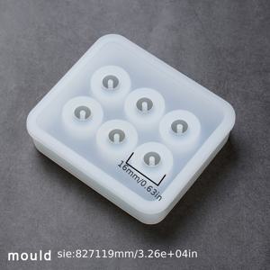TEMU DIY 주얼리 만들기용 4-in-1 실리콘 레진 몰드 - 구멍이 있는 6구획 사각 & 구형 비즈, 팔찌, 목걸이, 귀걸이용 다목적 공예 몰드 - 내구성 있는 재사용 가능한 레진 아트 용품, 다양한 비즈 디자인