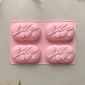 TEMU DIY 수제 목욕 및 스파 비누용 1팩 잎무늬 실리콘 비누 몰드 - 홈메이드 비누 만들기에 완벽한 핑크 공예 도구, 엠보싱된 잎 디자인, DIY 비누 만들기 용품 | 잎무늬 몰드 | 이지릴리스 실리콘