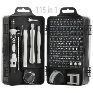 TEMU 115인치 1 프리시전 스크루드라이버 세트, 아이폰, 컴퓨터, PC, 노트북, 폰, 맥, 태블릿, 홈 DIY, 게임 콘솔, 안경, 시계, 초인종 등 전자 수리 도구 키트 자석 비트
