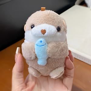 TEMU 여우가 물고기를 안고 있는 애완 동물 고양이 동반자 자체 엔터테인먼트 애완 동물, 배터리가 없을 때