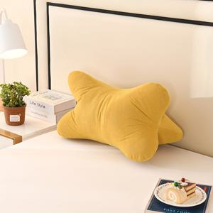 TEMU 1pc Chenille 편안한 삼각형 뼈 허리 지지대 베개 - 사무실 의자, 가정 장식 및 편안한 등 지지대용 두꺼운 소파 쿠션, 오렌지, 가정 장식 쿠션 | 편안한 지지 | 세탁 가능한 커버, 소파 쿠션용 베개|쇼파|허리보호대|쿠션커버