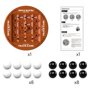 TEMU 2인용 휴대용 트랙 로직 체스 게임 - 블랙 앤 화이트 전략 보드 게임 세트, 캠핑, 가족 모임, 성인 파티에 이상적, 크리스마스, 할로윈, 새해, 모링가에 완벽