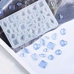 TEMU 1pc 행복하고 재미있는 LOVE 테마 실리콘 수지 모양 - 기하학적, 달, 보석, 별 및 타원형 모양 DIY 보석 만들기, 목걸이, 팔찌 및 더 많은 에폭시 모양