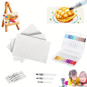 TEMU 마법적인 퍼프 페인트 3D 텍스처 키트 - DIY 팝콘 드로잉 스펀지, 폼 블랭크 캔버스, 창의적인 마음을 위한 아름다운 색상 버블 펜, 색칠 및 장식용 아트 용품, 아트 크래프트 용품|즐거운 디자인|아름다운 펜, 버블 아트 용품