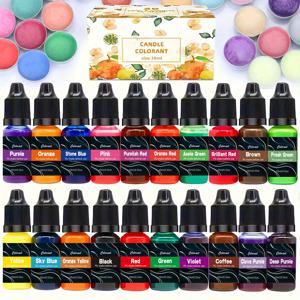 TEMU 20가지 색상 촛불 페인트 세트, 0.34oz * 20가지 색상 촛불 페인트 세트, 고농도 향수 촛불 색상 에센스, DIY 촛불, 소야 왁스, 꿀벌 왁스, 젤리 왁스 및 왁스 염색 소야 왁스, 꿀벌 왁스, 팜 왁스, 젤리 왁스, 아이스 왁스에 적합합니다.