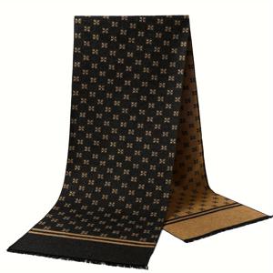 TEMU 1개 남성용 따뜻한 스카프, 180X30CM 두꺼운 체크무늬 플리스 가을 겨울 선물 추천