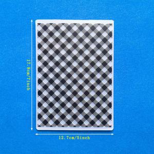 TEMU 1개 투명 플라스틱 엠보싱 폴더, DIY 카드 만들기, 사진 앨범 및 콜라주용 - 체크무늬 장식 공예 템플릿, 생일 테마