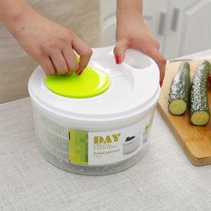 TEMU 1pc 대형 수동 샐러드 스피너, 플라스틱 재질, 휴대용, 손잡이가 있는 큰 샐러드 및 채소 세척 및 건조, 가정용 과일 탈수기|야채탈수기|악세사리