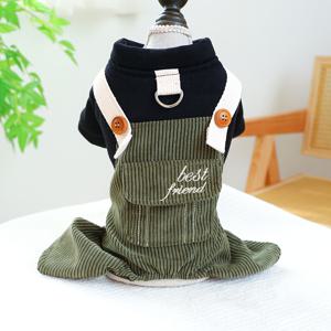 TEMU 1pc 크리스마스 애완견 옷, 서스펜더가 있는 네 다리 옷, 니트 폴리에스테르 소재, 스냅 버튼 클로저, 소형부터 중형까지의 품종에 적합