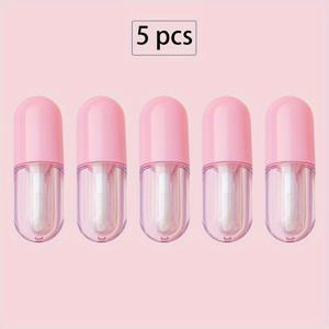 TEMU 5/10개 2ml 리필 가능한 미니 립글로스 튜브 및 밤 병 DIY 립 오일 여행용 투명 립스틱 컨테이너 여성 및 소녀 메이크업 액세서리