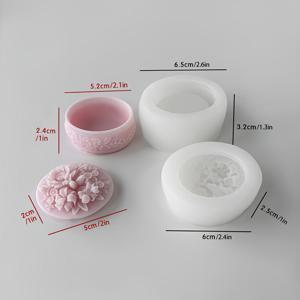 TEMU DIY 에폭시 수지 보관함용 장미 꽃 실리콘 몰드 - 공예 도구 및 재료