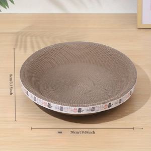 TEMU 둥근 고양이 스크래칭 패드, 다목적 키티 발톱 갈기, 잠자기 및 놀이 매트, 내구성 있는 판지 스크래처 고양이용, 올 시즌 애완동물 가구