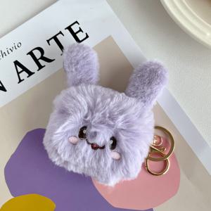 TEMU 귀여운 니트 토끼 이어폰 케이스, TPU 소재, 금속 버튼이 있는 무선 이어폰 보호대, for AirPods Pro/Pro2/Pro3/2와 호환 가능, 작고 매력적인 디자인