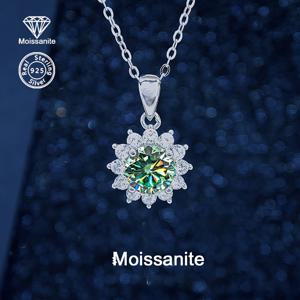 TEMU 925 실버 1ct 모이사나이트 펜던트 목걸이 - 반짝이는 라운드 브라질리언 컷 스톤, 우아한 체인 디자인, 크리스마스, 생일, 결혼식, 기념일 및 일상 착용에 완벽, 다용도 주얼리|우아한 목걸이|라인석 도금 목걸이
