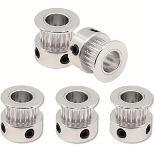 TEMU 5pcs GT2 20 치아 알루미늄 합금 풀리, 5mm 구멍, 3D 프린터용 6mm GT2 오픈 타이밍 벨트와 호환 가능