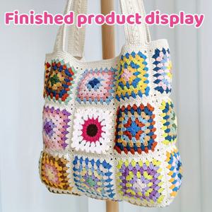 TEMU 크로셰 키트, 스텝 바이 스텝 비디오 튜토리얼이 포함된 8pcs 사각형 크로셰 키트, 성인용 크로셰 키트