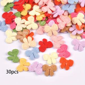 TEMU 30팩 혼합 색상 21x17.5mm 귀여운 리본 모양의 자수 패치 DIY 자수 액세서리, 손공예, 가방, 모자, 의류 장식용 직물