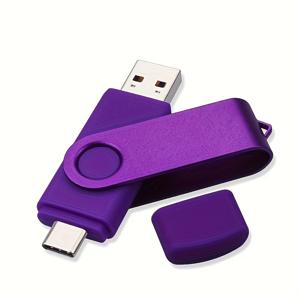 TEMU 128GB/100GB/16GB USB 2.0 및 Type-C OTG 플래시 드라이브 - 색다른 자석 커버가 있는 고속 펜 드라이브, 2-in-1 데이터 저장 스틱, 레드