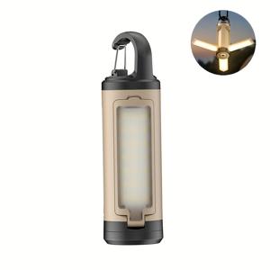 TEMU 1개 캠핑 랜턴, 휴대용 접이식 LED 텐트 조명 후크 포함, USB/배터리 충전 가능, 200LM 밝기, 장시간 사용 가능한 18650 리튬 배터리, 컴팩트한 야외 핸드백등, 등산 및 백패킹용 - 로맨틱 자연 산책에 이상적, 캠핑 액세서리, 등산 용품, 조절 가능한 밝기, 안정적인 성능, 배터리 구동형 랜턴, 아웃도어 애호가용|캠핑랜턴|후레쉬