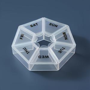 TEMU 일주간 약 정리함, 7단 일별 구획 대형 그리드 디자인, 투명 뚜껑 휴대용 약통, 여행 및 가정/주방 필수품 - 30인 가족용 미니 여행용 약 보관함