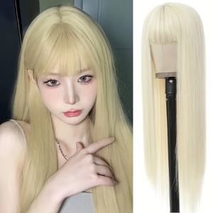 TEMU 26인치 라이트 블론드 웨이브, 헤어 스타일, 모든 사람에게 적합, 순수한 욕망 스타일, 유니버설 웨이브, 스타일링이 쉬움, 일상 여행, 축제 의상, 코스프레, 할로윈에 완벽함, 모든 사람에게 적합|코스프레