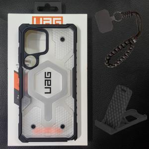 TEMU UAG 어드벤처 시리즈: S25 울트라, S24, S23 플러스, S25+, S24+ 호환 투명 충격방지 보호 케이스 - 랜야드 및 스탠드 포함, 자석 연결, 아머 보호, 허니콤 쿨링 기능|폰케이스|케이스