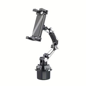 TEMU 차량용 컵홀더 태블릿 & 휴대폰 거치대, iPad Pro Air Mini 삼성 갤럭시 탭 키즈를 위한 조절 가능한 긴 암 스탠드