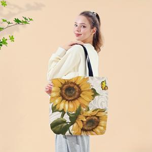 TEMU 패턴 토트백, 큰 용량의 어깨 가방, 직장 학교 쇼핑용 여성 캐주얼 핸드백