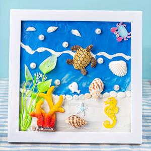 TEMU DIY 사진 액자 예술 공예 키트, DIY 크림 접착제 돌 예술 세트, 재미있는 크리스마스 생일 선물