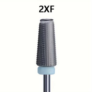 TEMU 5in1 네일 드릴 비트 안전 2XF 범용 텅스텐 강철 네일 아트 드릴 비트 빠르고 고통 없는 네일을 위한 - 왼손과 오른손 사용 - 엣지 이빨이 있는 매니큐어 그라인더 - 범용 섕크 직경 - 네일 아트와 매니큐어에 완벽