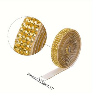 TEMU 자체 접착 라인스톤 리본 스트립, DIY 아이스 아웃 블링 스티커 롤, 공예용 핸드폰 차 장식, 크리스마스 장식, 여성용 휴일 선물