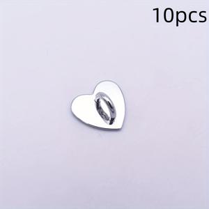 TEMU 10개 하트 모양 금속 폰 링 거치대, 접착식 백킹 - 내구성 있고, 스마트폰 & 태블릿용 쉬운 적용 그립, 모바일 폰 링 브래킷, 스티키, 하트 모양, DIY 액세서리