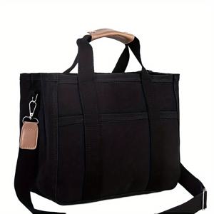 TEMU Multi-Functional Car ganizer, Safety Seat Stage Bag with Compartments, Canvas Tote Bag with Multiple Pockets, Women's Fashion Crossbody Shoulder Handbag, Mommy Diaper Bag
