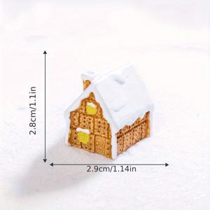 TEMU 3D 수지 크리스마스 진저브레드 피규어린 미니 세트, DIY 눈사람 장식, 축제 수제 장식, 자동차 인테리어 장식을 위한 다양한 휴일 악센트