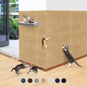 TEMU 큰 고양이 스크래치 패드, DIY 끈적끈적 고양이 스크래치 매트, 고양이 나무 스크래치 패드, 가구 보호 매트, 자체 접착 소파 보호대, 다듬을 수 있음, 사용하기 쉽고, 크리스마스, 침실에 적합 - 휴일 및 연중 사용 가능.|소파패드