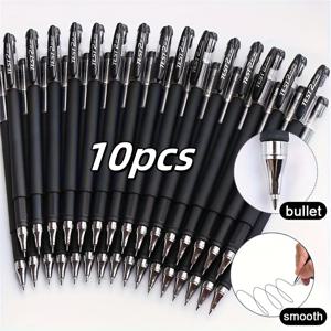 TEMU 0.5mm 검정 볼펜, 학교나 사무실에서 사용하기 적합, 비즈니스 서명용 펜, 사무실 학생 시험용 워터펜, 볼펜