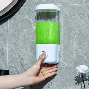 TEMU 500ml 수동 벽걸이 핸드 소프 디스펜서 - 프탈레이트 프리 플라스틱, 전기 불필요, 샴푸 및 무향 비누용 - 욕실, 주방, 호텔 사용 - 단품 팩, 주방 세면대 디스펜서, 현대적 디자인