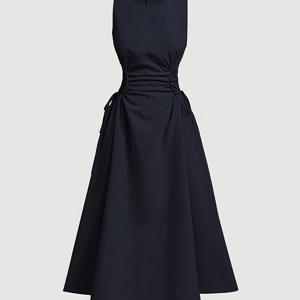 TEMU 여성용 우아한 여름 민소매 맥시 드레스 - 올리브 그린, A라인, 단색, 데이트 및 공식 행사에 완벽함, 공식 행사 드레스 | 우아한 민소매 드레스 | 타이 웨스트 디자인, 맥시 드레스|나시원피스