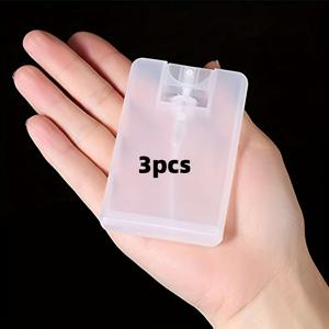 TEMU 2개/3개 20ml 투명 플라스틱 재충전 가능한 향수 스프레이 병 - 세련된, 카드 형태의 미세 미스트 용기, 습식 물, 스킨 케어 및 메이크업 스프레이 용기 - 내구성, 손세탁 가능, 하이퍼센스