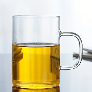 TEMU 300ml 대용량 투명 유리 식기 세트 6팩, 고온에 강한 보로실리케이트 유리 아침식사 우유 및 주스 컵, 단일층