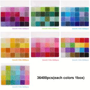 TEMU 5200/36400개 3mm 유리 씨 비즈 세트, 24/168 컬러, DIY 우정 팔찌, 목걸이, 반지 및 기타 창의적 생산용|반지|비즈목걸이