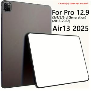 TEMU For iPad Pro 12.9 (2018-2022) 3rd/4th/5th/6th Gen 및 for ipad Air 13인치 2025용 실리콘 케이스 - 부드러운 TPU 뒷면 커버, 가벼움, 미끄럼 방지, 긁힘 방지, 무선 충전 및