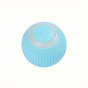 TEMU LED 조명 및 자동 회전 장애물 피하는 실리콘 볼이 있는 스마트 인터랙티브 고양이 장난감 - USB 충전식 실내용 애완동물 운동 장난감, 카툰 디자인