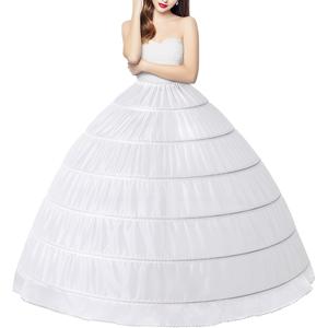 TEMU 1pc 로열 코트 스타일 6 홀 브리드 페티코트 - 웨딩 드레스 지원 스커트, 폴리에스터 섬유, 브라이드용 우아한 웨딩 액세서리, 브라이드 웨딩 드레스