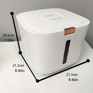 TEMU 밀폐 쌀 디스펜서 - 5.0kg/10.0kg/15.0kg, 방습 기능, 고품질 주방용 쌀 보관함, 식품 등급 플라스틱 저장 용기, 전기가 필요 없는 곡물 및 쌀 보관통|트라이탄밀폐용기