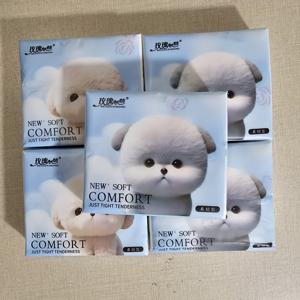 TEMU 5pcs 귀여운 개 패턴 티슈, 110장당 팩, 휴대용 포켓 티슈, 부드럽고 내구성, 여행, 사무실, 자동차, 집, 파티, 생일, 및 일상 사용에 적합, 여행에 필수, 재미있는 디자인, 고품질 종이