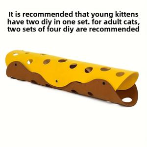 TEMU 2개 DIY 고양이 터널 장난감 세트, 조립 미로, 고양이 침대, 내구성 강한 클라이밍 구조물, 인터랙티브 퍼즐 장난감, 운동용 장난감 및 접이식 스크래처 포스트 포함