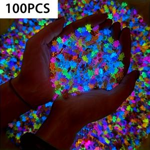 TEMU 100/200 미니 거북이 박스형 야광 플라스틱 핸드메이드 모델, 파티 장식, DIY, 네일 아트 및 홈 데코용, 전기 불필요, 장식품으로 완벽한 선택