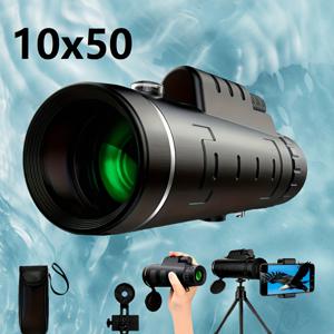 TEMU 10x50 휴대용 고화질 쌍안경, 대형 목적 렌즈, 고무 그립, 수동 초점 조절 - 삼각대 및 폰 홀더 포함, 새 관찰, 콘서트, 야외 캠핑 및 여행에 완벽한 장비, 휴가 선물 추천